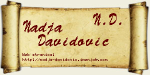 Nadja Davidović vizit kartica